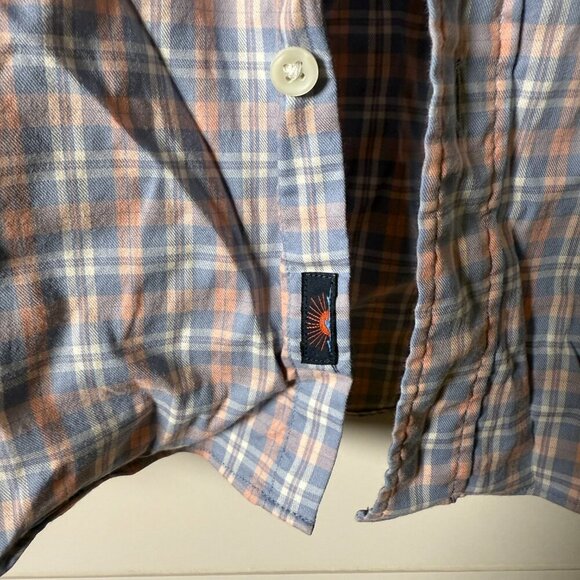 Faherty Long Sleeve Button Up Blue, Pink, White Plaid Size Large - Picture 6 of 9